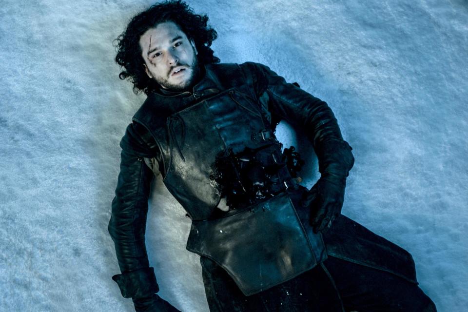 Jon Snow’s brutal death by mutiny at Castle Black (credit: HBO)