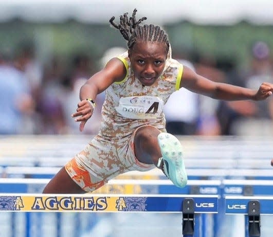 Christine Bonner Douglas' 12-year-old daughter Brittany is a two-time Junior Olympics national champion in the hurdles.