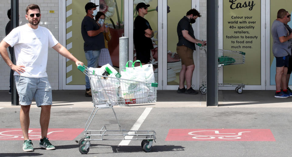 Shoppers at Woolworths will no longer be able to buy reusable plastic bags from June. Source: Getty