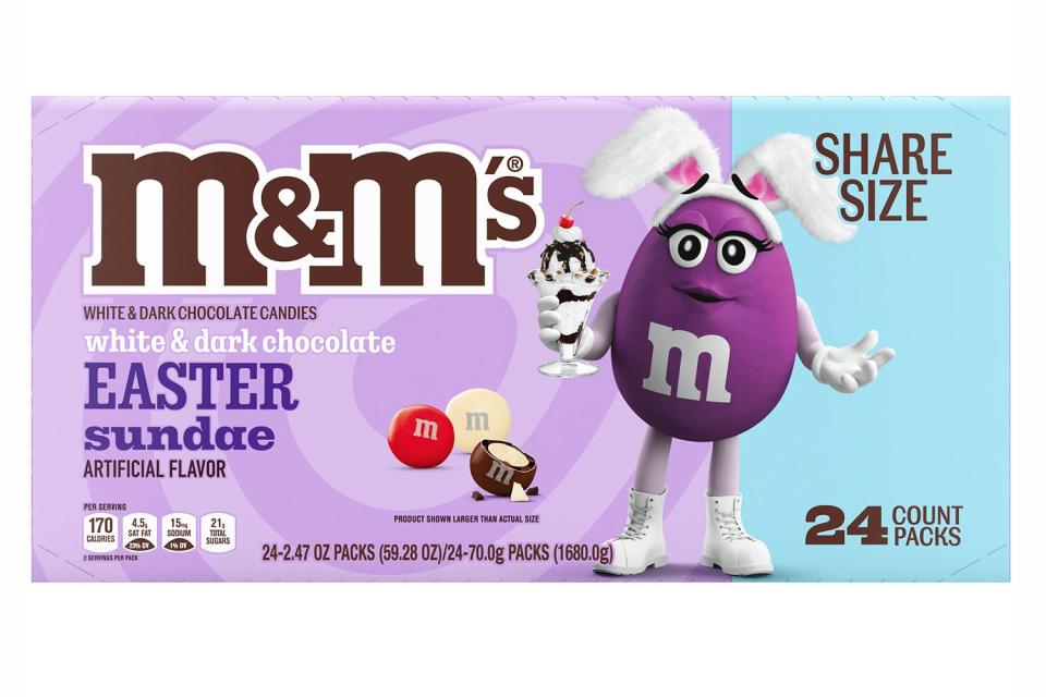 <p>Courtesy of Mars</p> Easter Sundae M&M