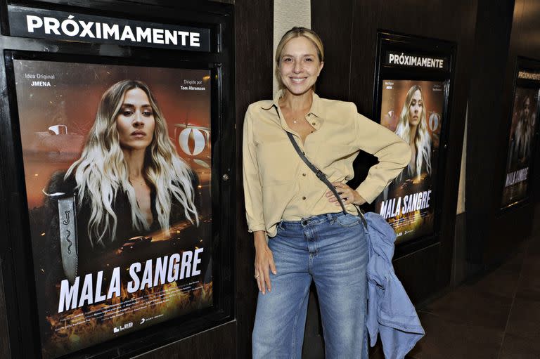 Carla Peterson no quiso perderse la presentación de Mala sangre