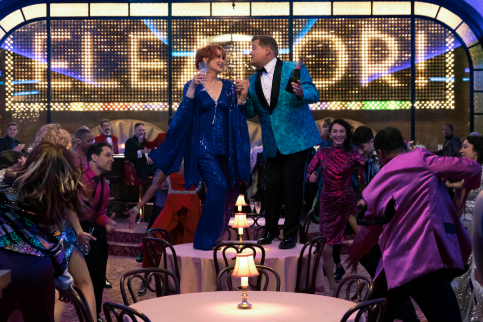 <p>Meryl Streep and James Corden reunite in The Prom</p>Netflix