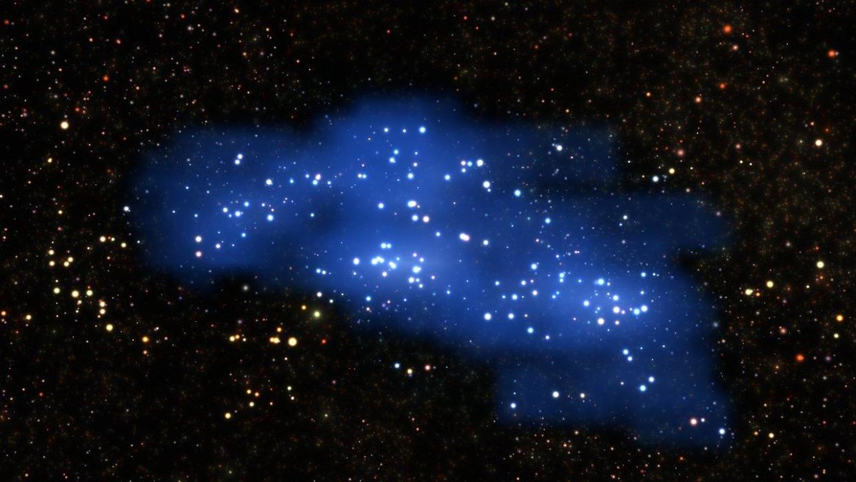 An international team of astronomers using the VIMOS instrument of ESO's Very Large Telescope have uncovered a colossal structure in the early Universe: ESO/L. Calçada & Olaga Cucciati et al