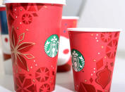 <p>2013 opted for tasteful snowflake patterns instead of cartoons [Photo: Starbucks] </p>