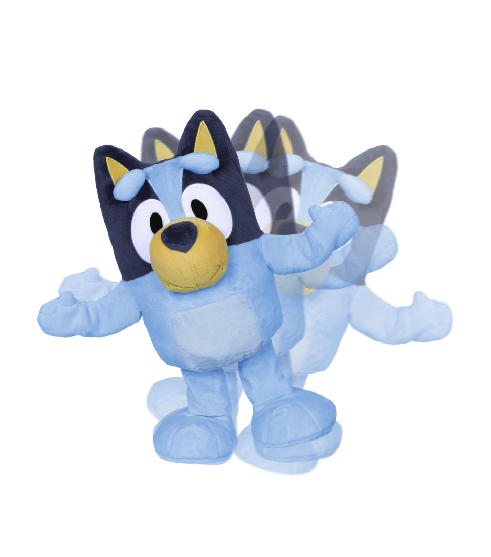 La mercancía de ‘Bluey’ ha tenido un gran éxito en el mundo. Cada vez hay más acuerdos de licencias, con Moose Toys, por ejemplo, quien lanzará el set interactivo Dance & Play Bluey en julio (Mppse Toys)