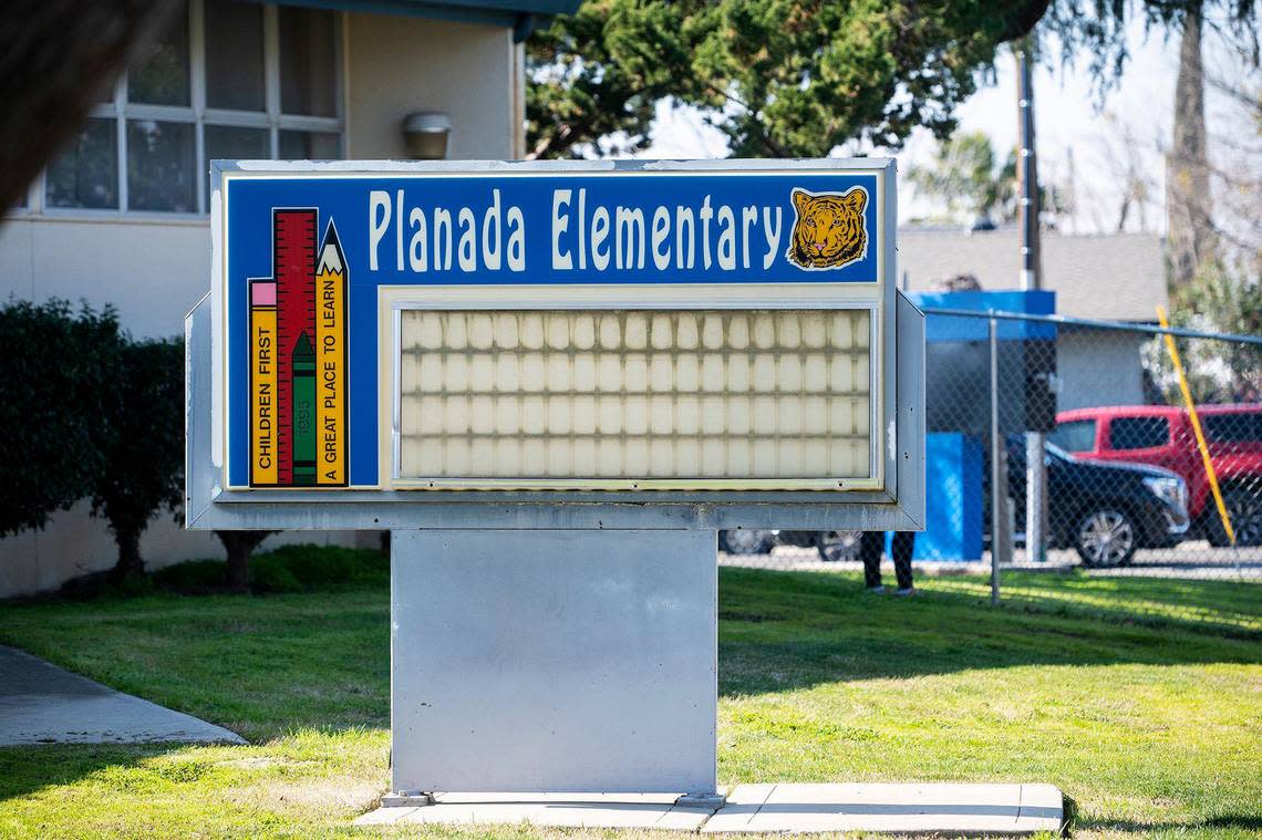 Planada Elementary School in Planada, Calif., on Wednesday, Feb. 8, 2023. Many classrooms and buildings at the school as well as homes and businesses throughout the community were damaged by January flooding which forced thousands to evacuate the town.