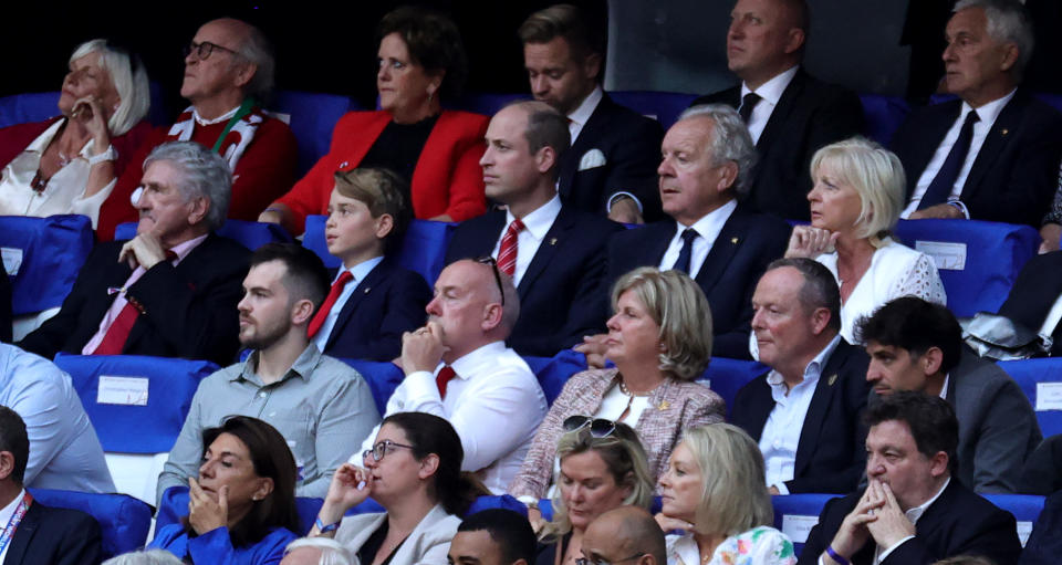 Prince William and Prince George at the Rugby World Cup