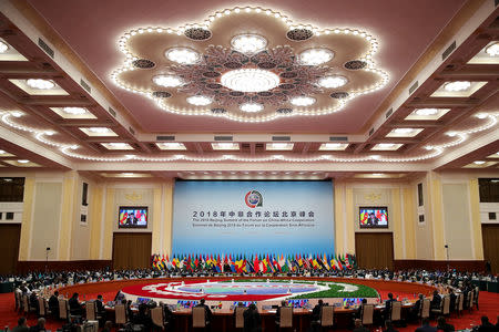 Chinese President Xi Jinping speaks during the 2018 Beijing Summit Of The Forum On China-Africa Cooperation - Round Table Conference at the Great Hall of the People in Beijing, China September 4, 2018. Lintao Zhang/Pool via REUTERS