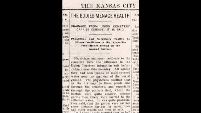 In March 1911, The Star reported on a court hearing held to ban burials at Union Cemetery, in part because it was said to be a menace to health. A physician who toured the cemetery, “had been surprised, in the potter’s field, to find many humans bones on the surface of the ground.”