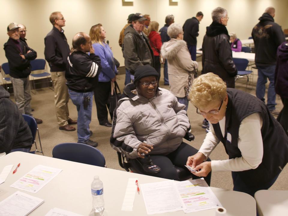 U.S. Citizens Head To The Polls To Vote In Presidential Election