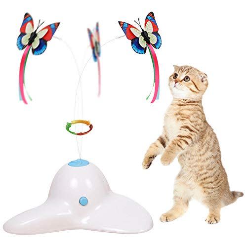 4) Electric Flutter Rotating Cat Teaser