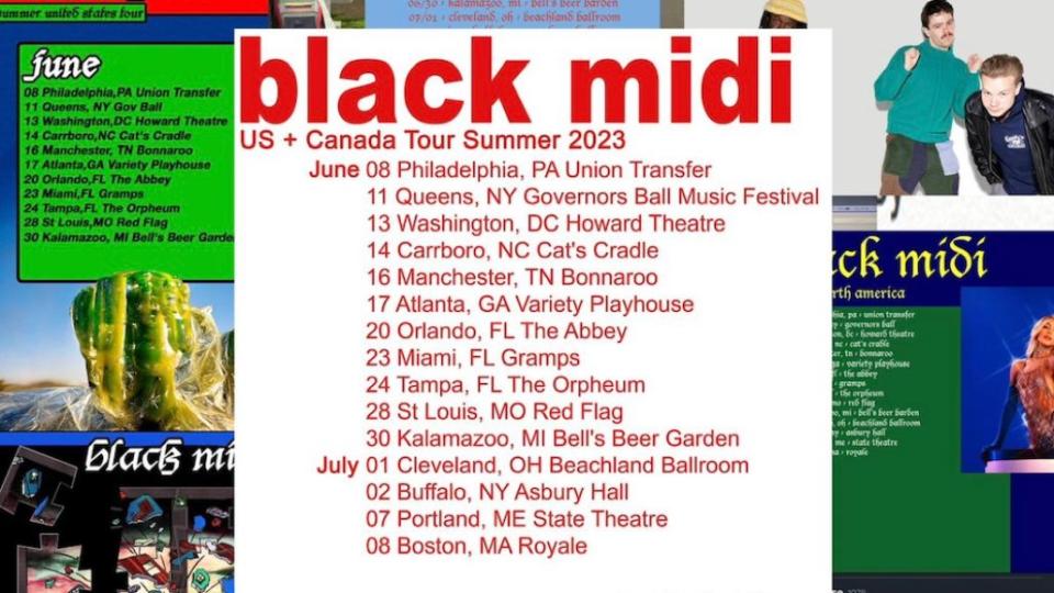 black midi 2023 us tour dates poster artwork tickets presale hellfire live