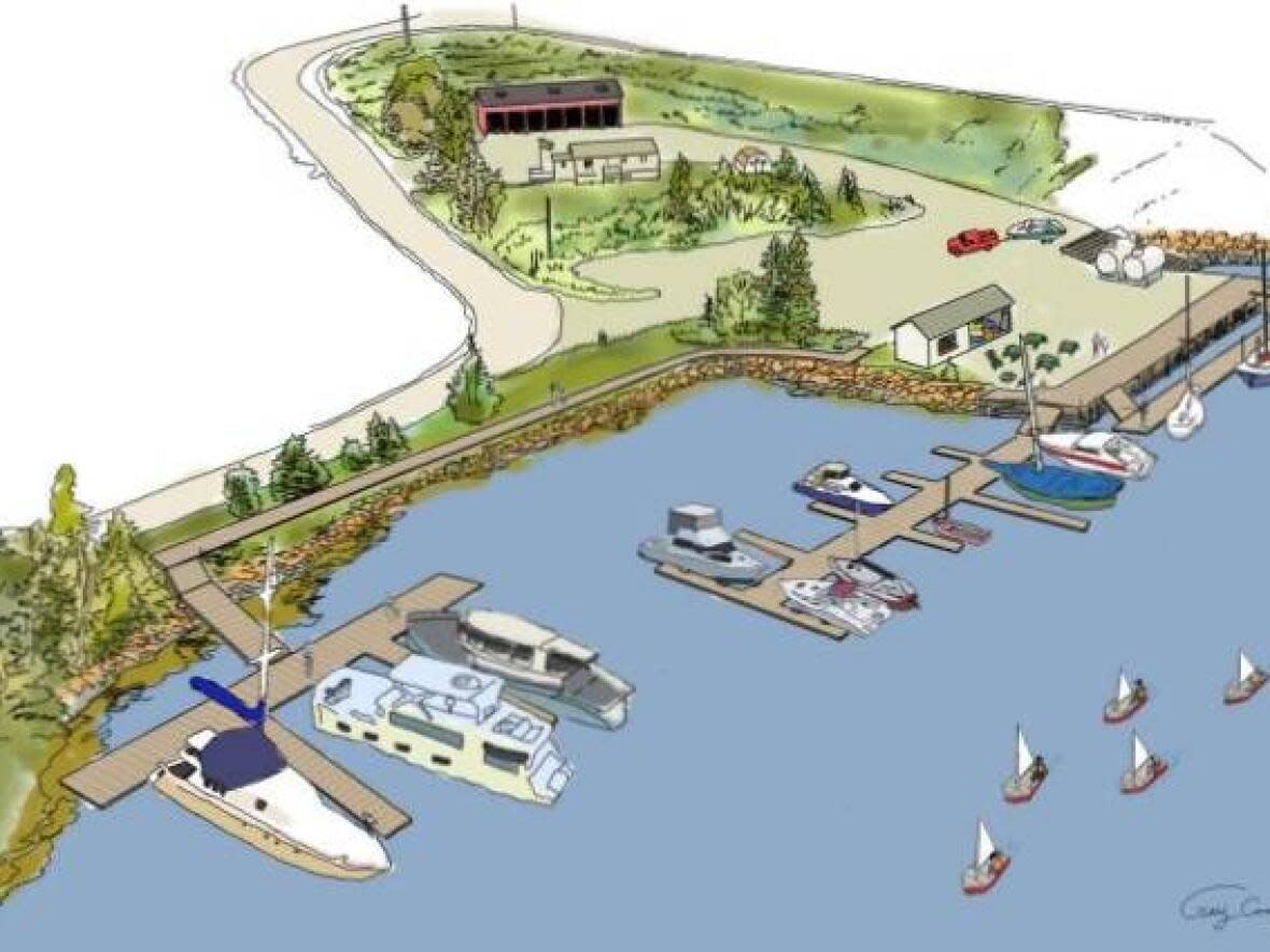  Sheet Harbour Marina Association is in the process of purchasing the East River Wharf. (Craig Michael Coady/ Sheet Harbour Marina Association - image credit)