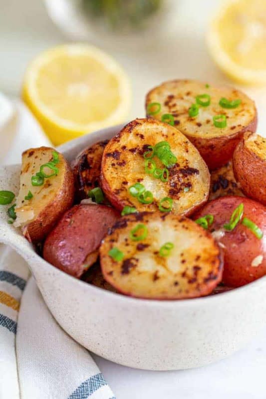 <p>Spoonful of Flavor</p><p>Braised baby red potatoes recipe is made with a few simple ingredients to create an easy side dish that everyone loves!</p><p><strong>Get the recipe: <a href="https://www.spoonfulofflavor.com/braised-red-potatoes/" rel="nofollow noopener" target="_blank" data-ylk="slk:Braised Baby Red Potatoes;elm:context_link;itc:0;sec:content-canvas" class="link ">Braised Baby Red Potatoes</a></strong></p>