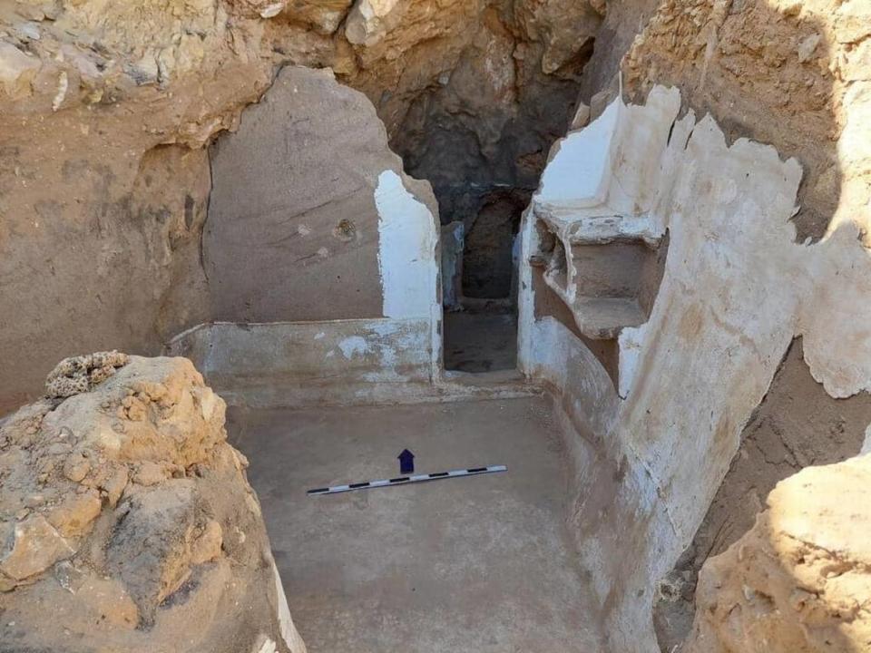 Ruins of the building where a monk once lived.