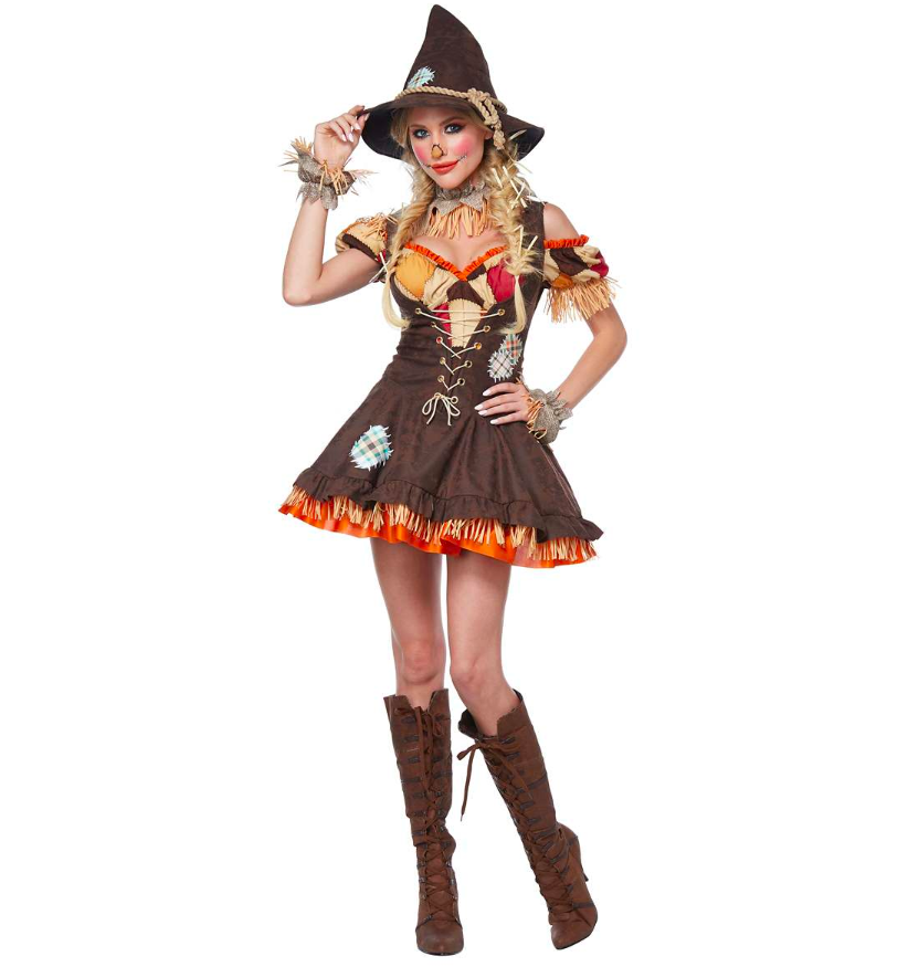 This seasonal costume comes with a dress, hat, collar, pettiskirt and wrist cuffs. (Photo: Spirit Halloween)