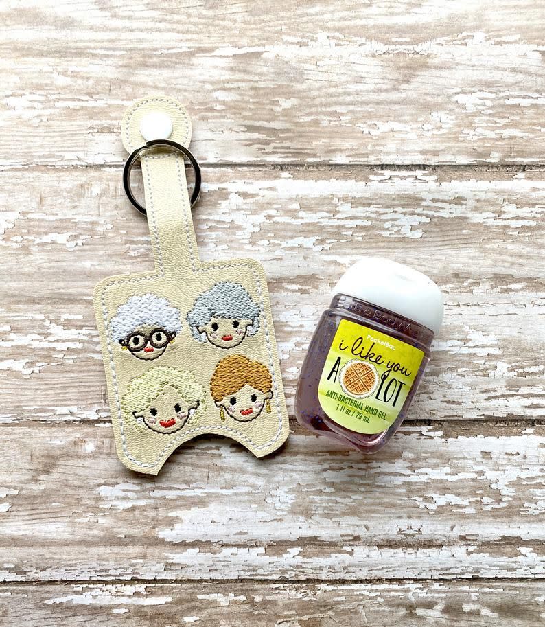 Golden Girls Sanitizer Holder, Golden Girls Hand Sanitizer Keeper, Hand Sanitizer Clip, Hand Sanitizer Keychain, Hand Sanitizer Holder