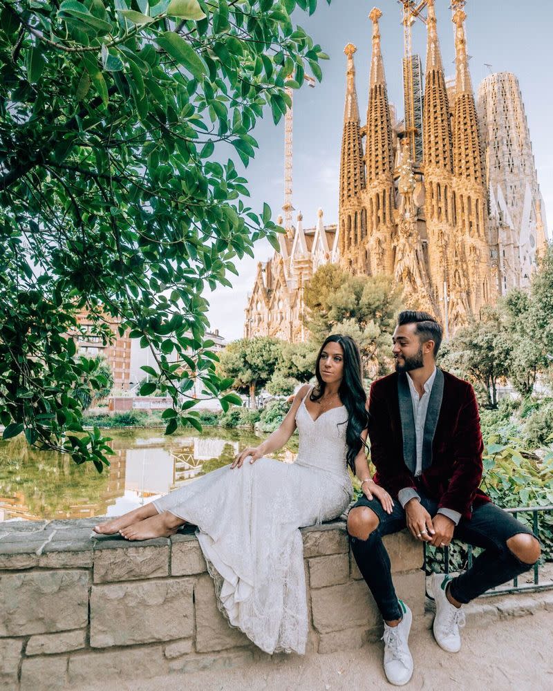 Zoe and Nick in Barcelona.