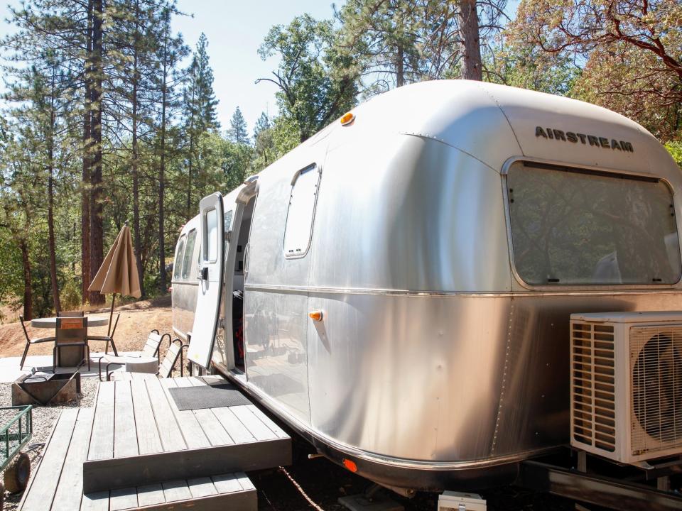 Outside the Airstream.