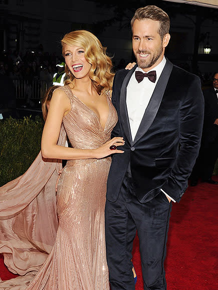 <p>Blake Lively, left, and Ryan Reynolds attend The Metropolitan Museum of Art's Costume Institute benefit gala celebrating "Charles James: Beyond Fashion" on Monday, May 5, 2014, in New York.</p>