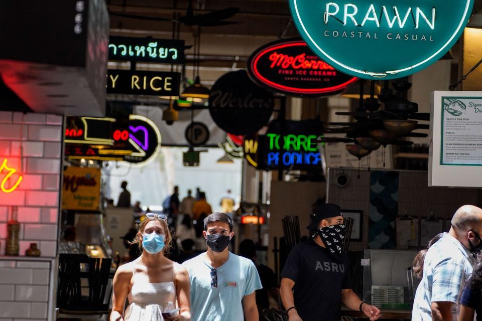 los angeles california coronavirus mask