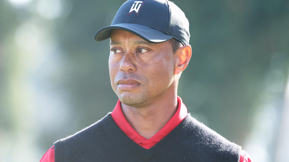 Tiger Woods looking on during the Genesis Invitational.