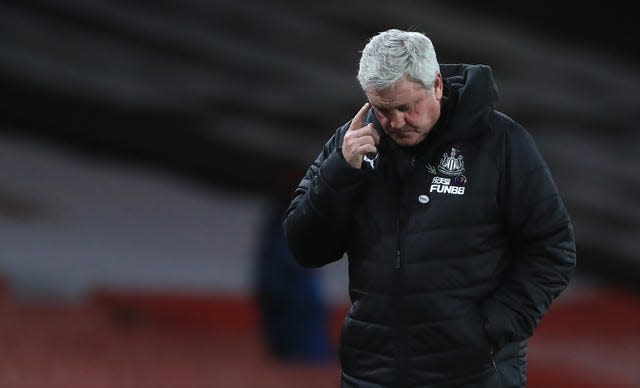 Newcastle manger Steve Bruce scratches his head