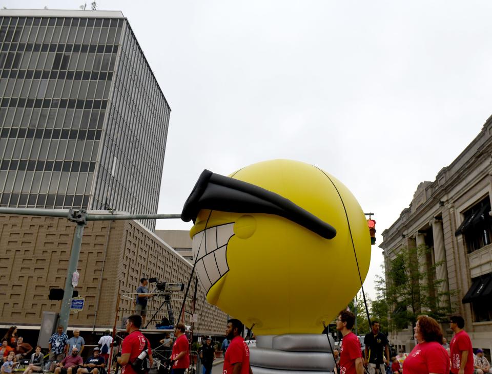 Balloons are a big part of the Pro Football Hall of Fame Enshrinement Festival Canton Repository Grand Parade coming Saturday.