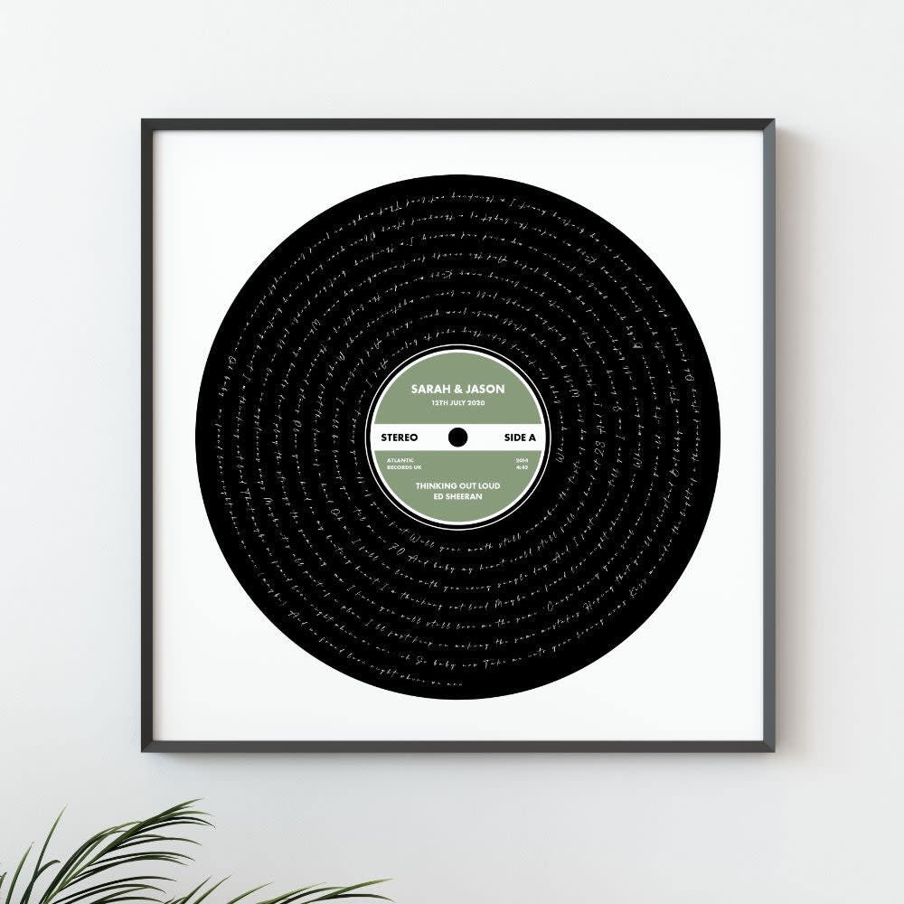 Favorite Song Lyrics Vinyl Print (Print Frame Co. / Print Frame Co.)