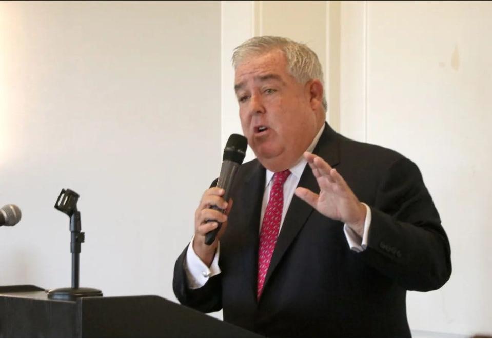 Attorney John Morgan speaks at an event hosted by the Tiger Bay Club of Volusia County in 2017.