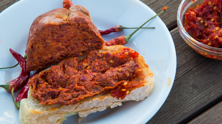 nduja spread on toast