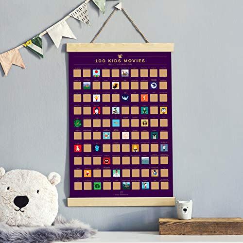 100 Kids' Movies Scratch Off Poster