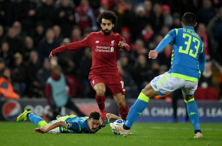 Napoli's defenders struggled to cope with Mohamed Salah