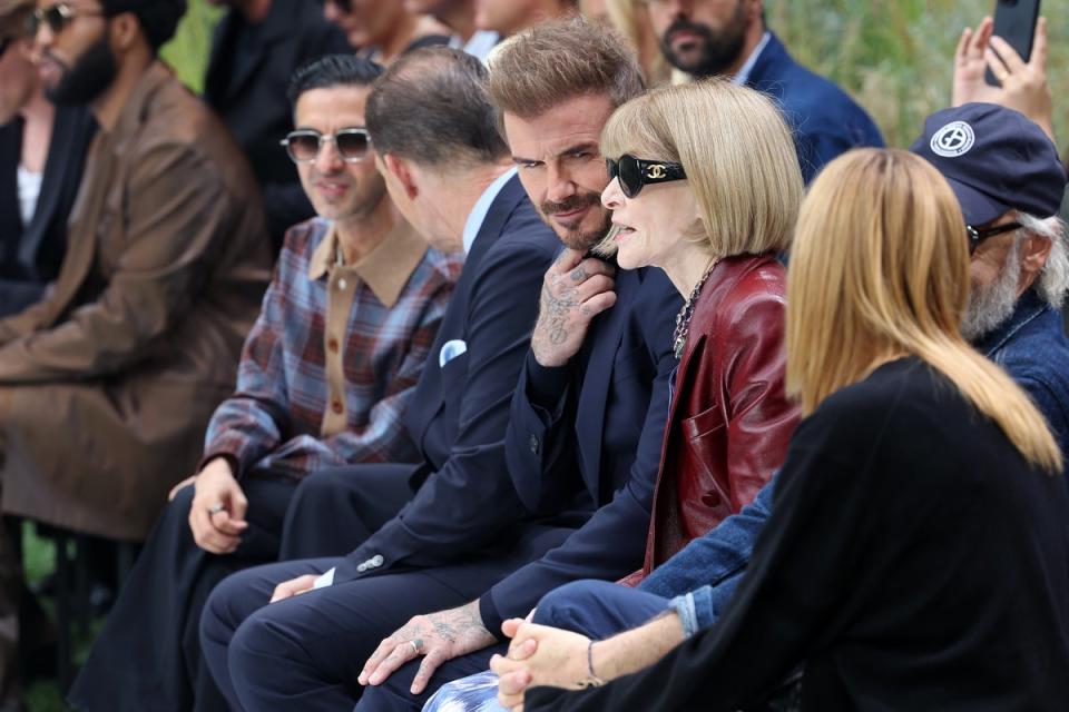 David Beckham and Anna Wintour at BOSS (Getty Images)