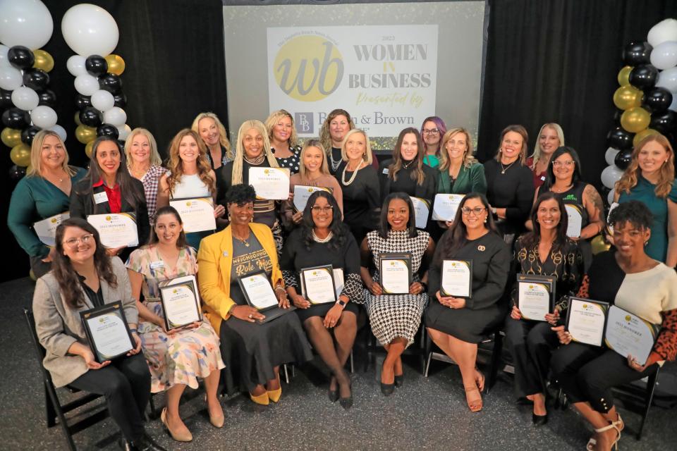 Honorees and special award winners gather for a group photo after this year's Volusia-Flagler area "Influential Women in Business" luncheon at the Museum of Arts & Sciences in Daytona Beach on Tuesday, Oct. 17, 2023. The annual event put on by The Daytona Beach News-Journal and LocaliQ recognizes outstanding women in Volusia and Flagler counties for their accomplishments both professionally as well as community volunteers in the past year.