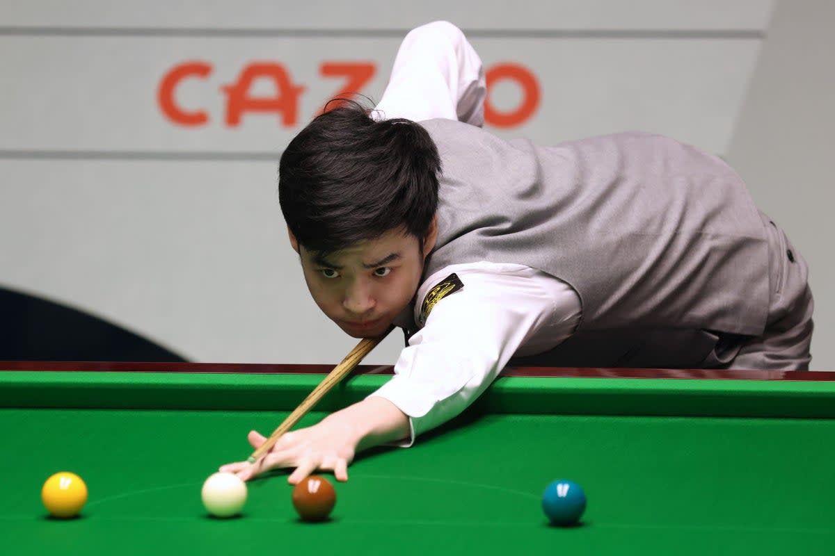 Si Jiahui reached the quarter-finals of the World Snooker Championships (Nigel French/PA) (PA Wire)