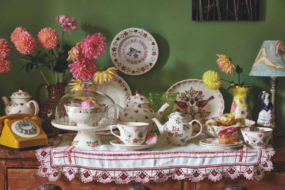 <p>Surprise a loved one (or treat yourself) to these pretty teacups, saucers and teapots. Each features pink hearts, birds and a sprig of foliage. </p><p><a class="link " href="https://www.emmabridgewater.co.uk/collections/all" rel="nofollow noopener" target="_blank" data-ylk="slk:BUY NOW;elm:context_link;itc:0;sec:content-canvas">BUY NOW</a></p>