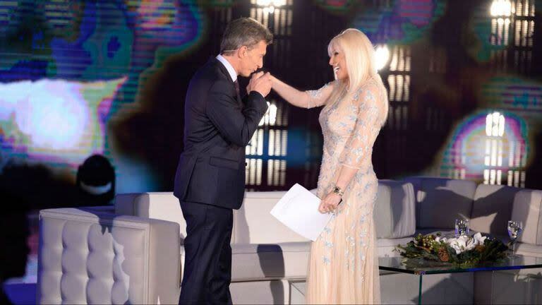 Mauricio Macri en el programa de Susana Giménez: la diva siempre apoyó sus iniciativas políticas