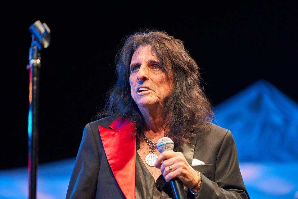 Alice Cooper performs during Coopstock at the Las Sendas Golf Club.