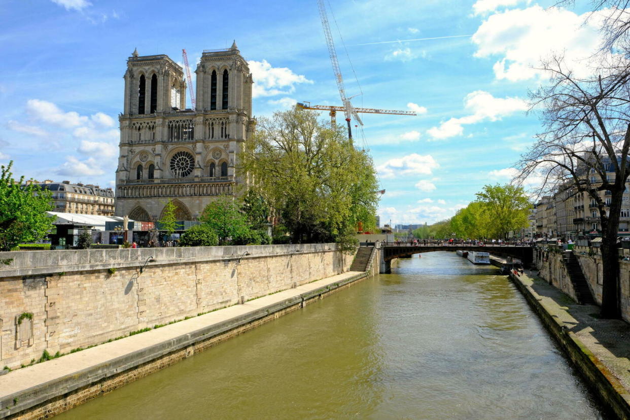 Vue de Notre-Dame le 13 avril 2024.  - Credit:Hubert Psaila Marie / Hubert Psaila Marie/ABACA