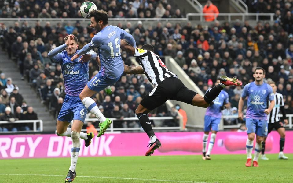 Adam Smith of AFC Bournemouth scores an own goal during the Carabao Cup Fourth Round match between Newcastle United and AFC Bournemouth at St James' Park - Getty Images