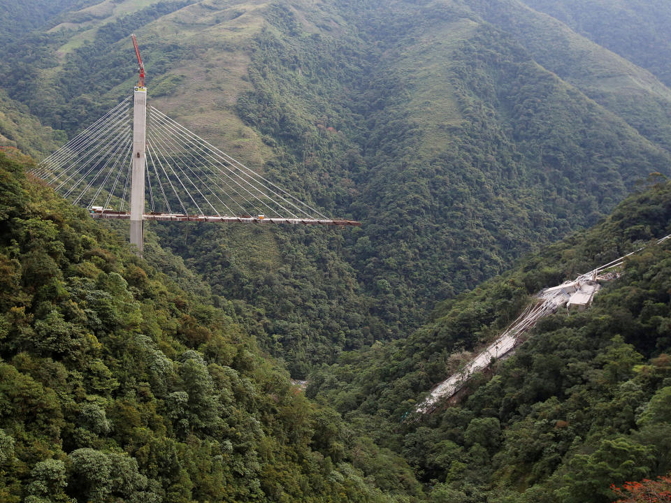 The partially constructed bridge had not yet opened to the public: Reuters