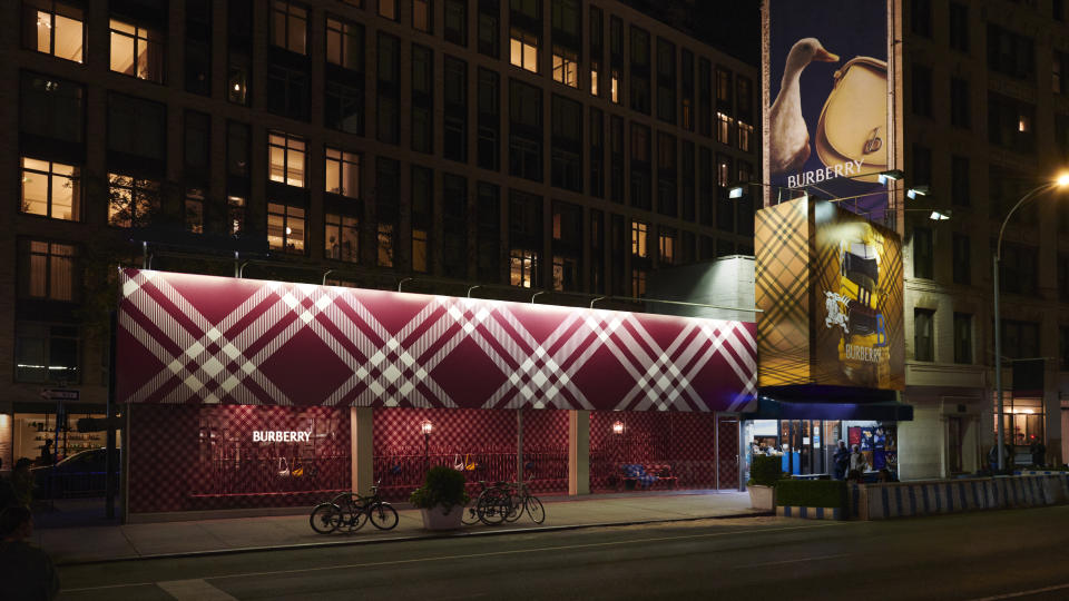 A first look at Burberry's Streets installation in New York City.