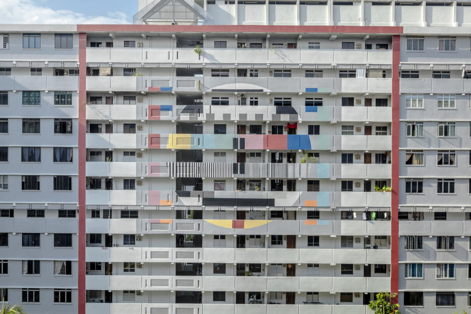 A block of flats in Tampines Street 41. (PHOTO: Arcaid/UIG via Getty Images)