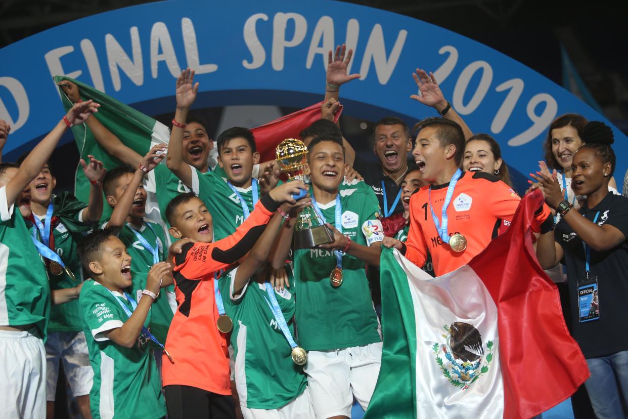 Selección Mexicana Sub-13 campeona de la Danone Nations Cup Spain 2019. / Foto: Twitter @danonenationcup