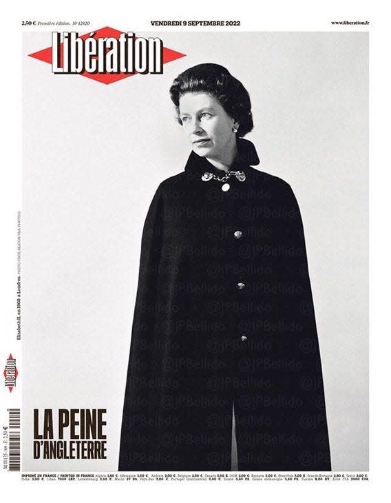 French newspaper Libération opted for a more casual portrait of the young Queen.