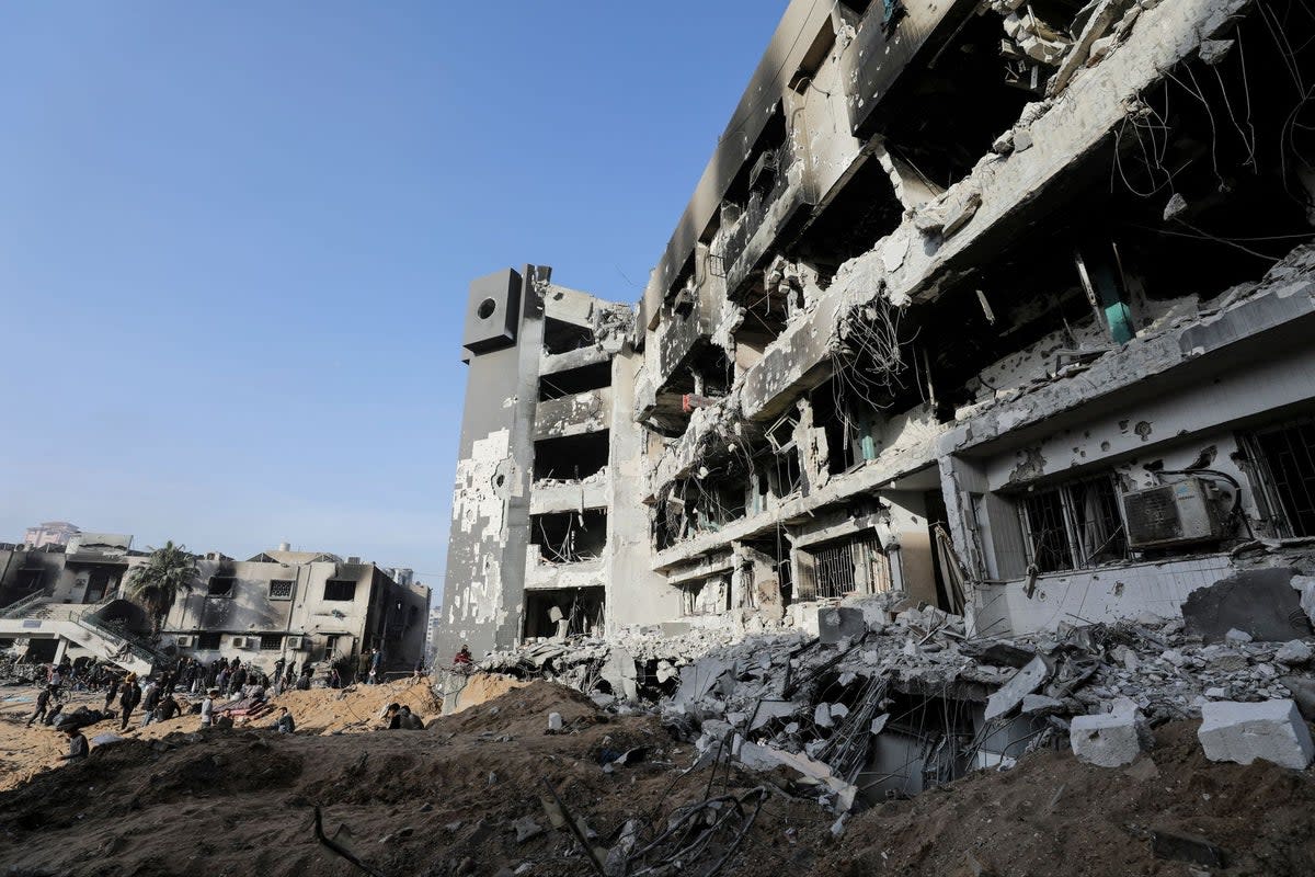 The Al-Shifa after Israeli bombing earlier in the campaign against Hamas (REUTERS)