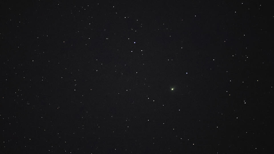 Comet C/2022 E3 (ZTF) pictured above the al-Salmi desert in Kuwait.