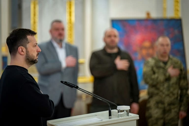 Kyiv has said Zelensky has been targeted by Russia on multiple occasions, including at the beginning of the Russian invasion in February 2022 (Handout)