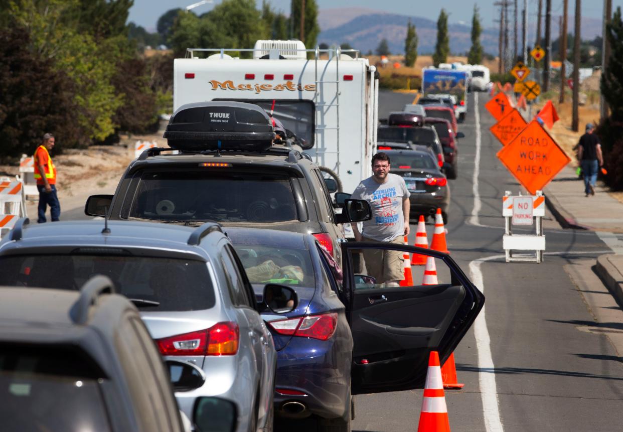 Traffic was at a standstill in Oregon as people attempted to leave after the 2017 total solar eclipse.